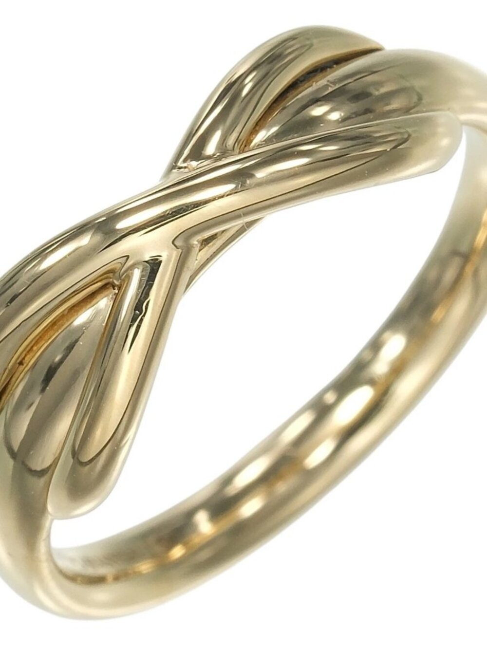 TIFFANY&Co. Infinity Ring K18 yellow gold #4.5(US Size) 4g Women